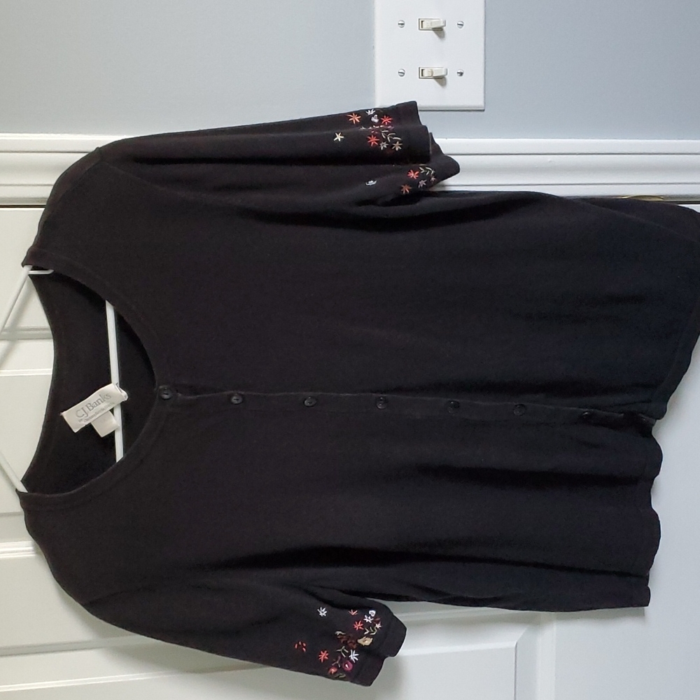 CJ Banks Cute Flowered Sweater